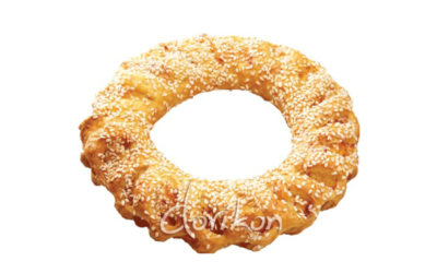 Bread Ring with Emmental Cheese and sesame seeds