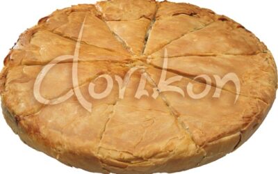 Large round cheese and spinach pie ‘Yianniotiki’